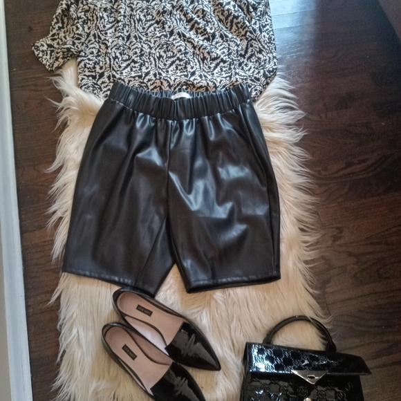 A Beautiful Soul Pants - Faux Leather Shorts